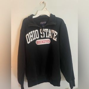 Black Ohio State 1/4 zip sweatshirt